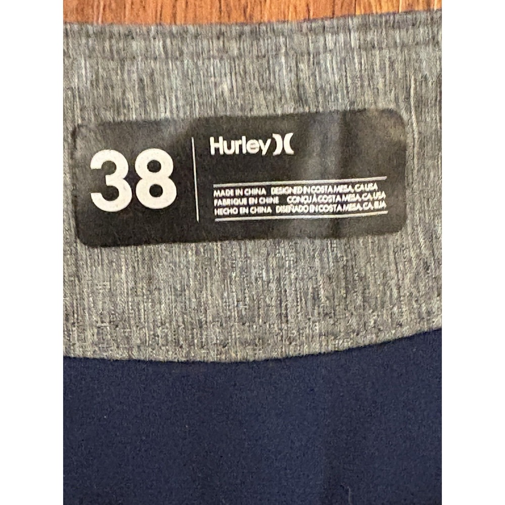 Hurley Men Shorts 38 Blue Swimwear Phantom Board Shorts Logo 10" Inseam - Picture 6 of 8